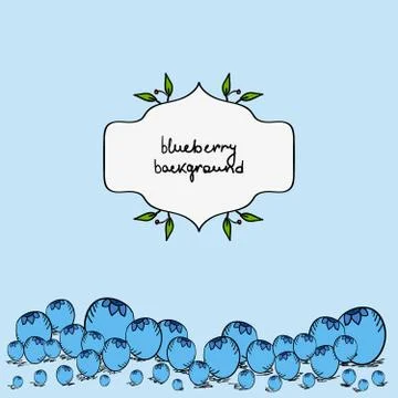 Blueberry background Stock Illustration