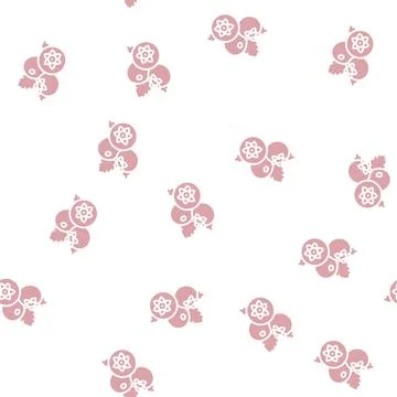 Blueberry berry glyph seamless pattern 스톡 일러스트