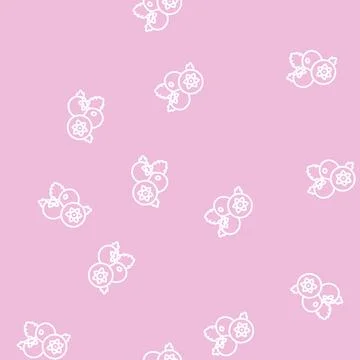 Blueberry berry line seamless pattern Illustrazione stock