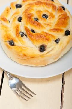 Blueberry bread cake dessert Stock Photos
