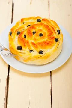Blueberry bread cake dessert Stock Photos
