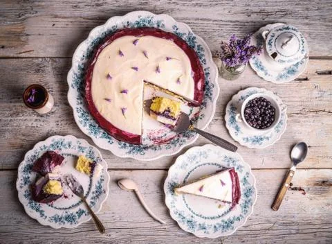 Blueberry cake Stock Photos