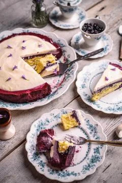 Blueberry cake Stock Photos