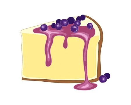 Blueberry cheesecake Stock Illustration