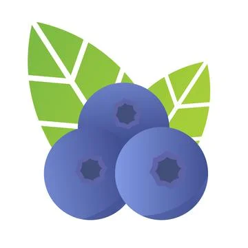 Blueberry. Flat style element for graphic design. Vector EPS10 illustration. Stock Illustration