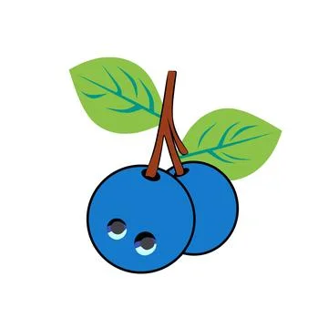 Blueberry fruit icon vector logo illustration Stock Illustration