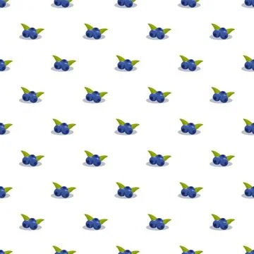 Blueberry fruit pattern design representing healthy organic food Illustrazione stock