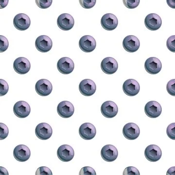 Blueberry fruit seamless pattern repeating background Stock Illustration