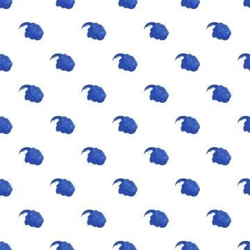 Blueberry fruit seamless pattern repeating background design Illustrazione stock