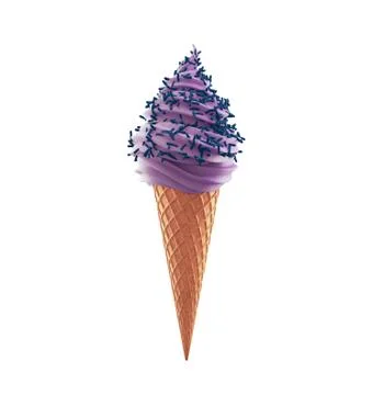 Blueberry icecream Stock Illustration