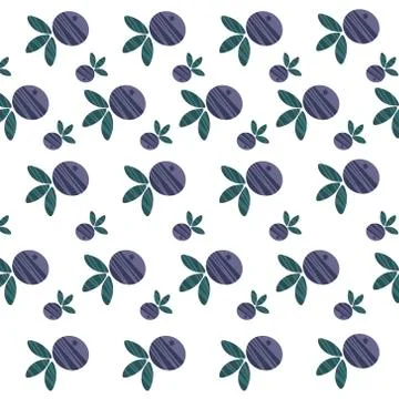 Blueberry leaf pattern for use as a background, Wallpaper or print for fabric. Stock Illustration