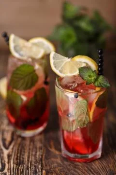 Blueberry mojitos Stock Photos