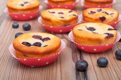 Blueberry muffins Stock Photos
