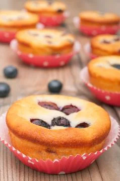 Blueberry muffins Stock Photos