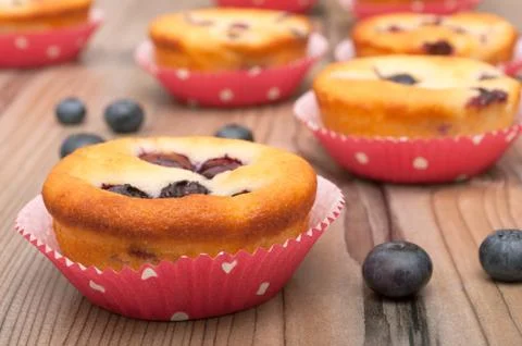 Blueberry muffins Stock Photos