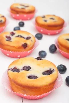 Blueberry muffins Stock Photos