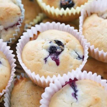 Blueberry muffins Stock Photos