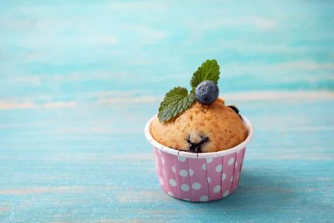 Blueberry muffins Stock Photos