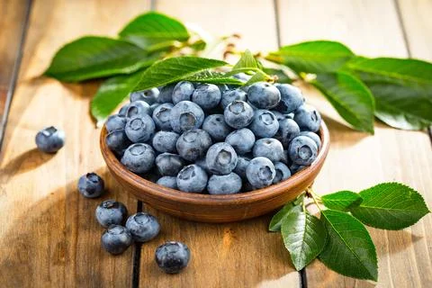 Blueberry on old background Foto stock