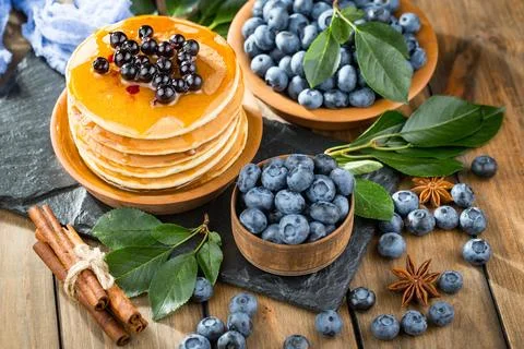 Blueberry on old background Stock Photos