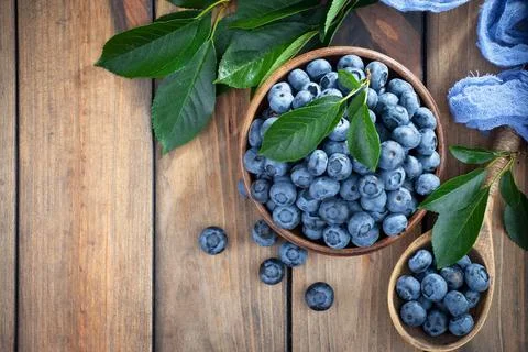 Blueberry on old background Stock Photos