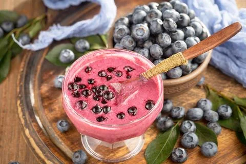Blueberry on old background Stock Photos