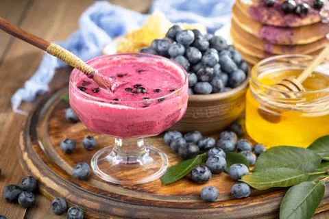 Blueberry on old background Stock Photos