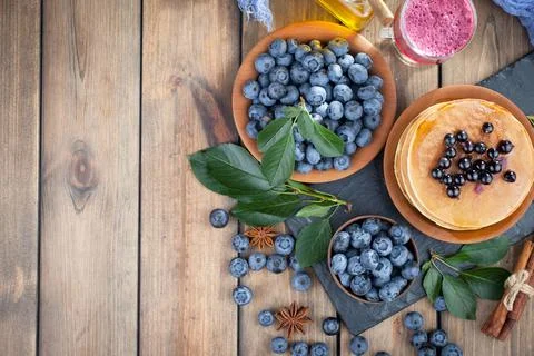 Blueberry on old background Stock Photos