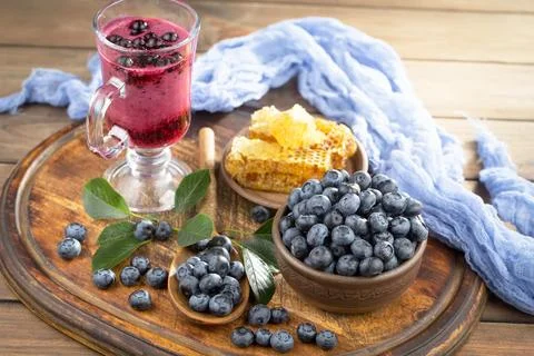 Blueberry on old background Stock Photos