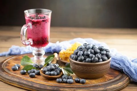 Blueberry on old background Stock-Fotos