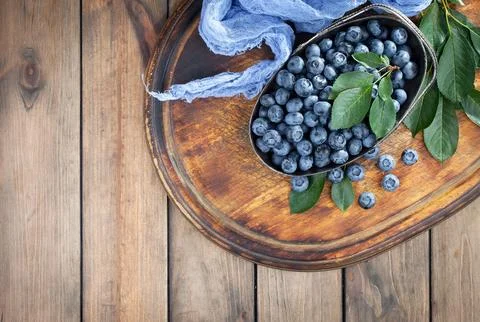 Blueberry on old background Stock Photos