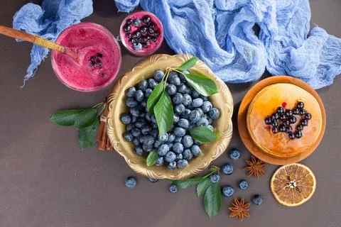 Blueberry on old background Stock Photos