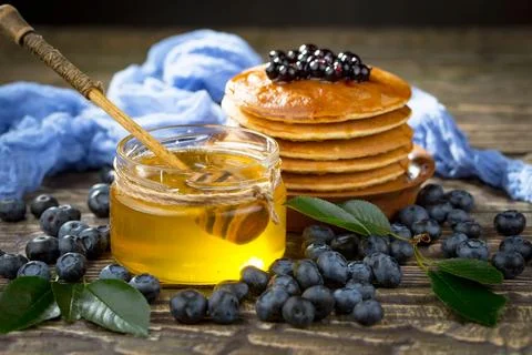 Blueberry on old background Stock Photos