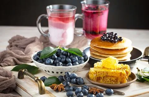 Blueberry on old background Stock Photos