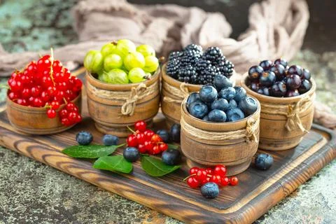 Blueberry on old background Stock Photos