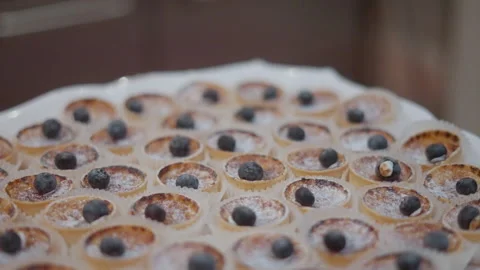 Blueberry Pastries Stock Footage 254366260