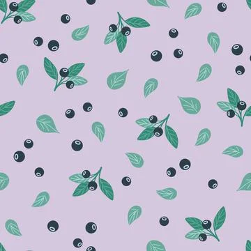 Blueberry pattern Stock Illustration