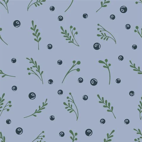Blueberry pattern Stock Illustration