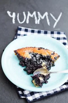 Blueberry pie slice Foto stock