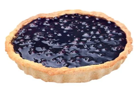 Blueberry pie on a white background Stock Photos