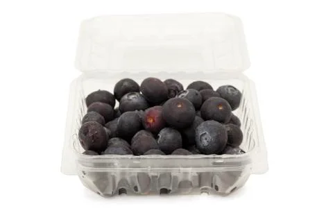 Blueberry in plastic package Stock Photos