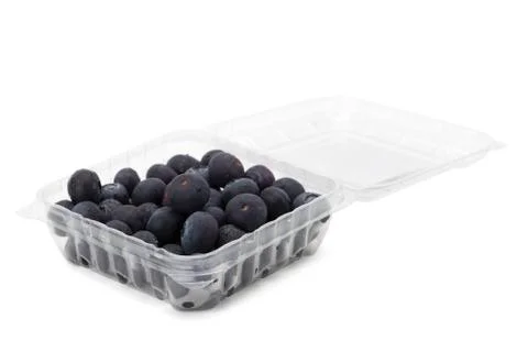 Blueberry in plastic package Stock Photos