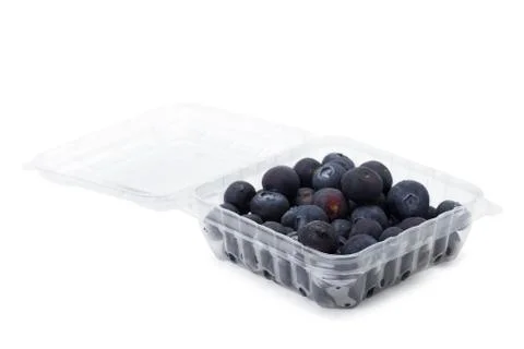 Blueberry in plastic package Stock Photos