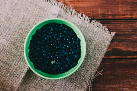 Blueberry In Plate Stock Photos