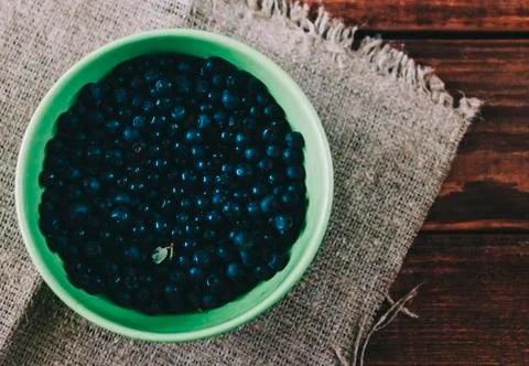 Blueberry In Plate Foto stock