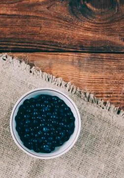 Blueberry In Plate Stock Photos