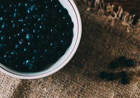 Blueberry In Plate Stock Photos