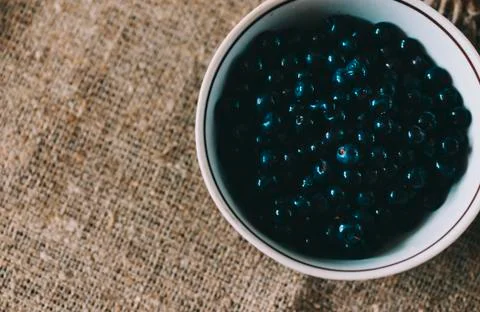 Blueberry In Plate Stock Photos