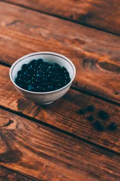 Blueberry In Plate Stock Photos