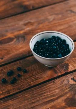 Blueberry In Plate Foto stock